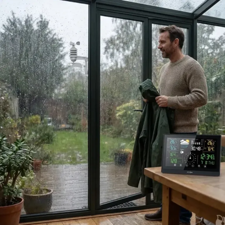 Station météo pro radiopilotée tactile Tx humidité, vitesse vent