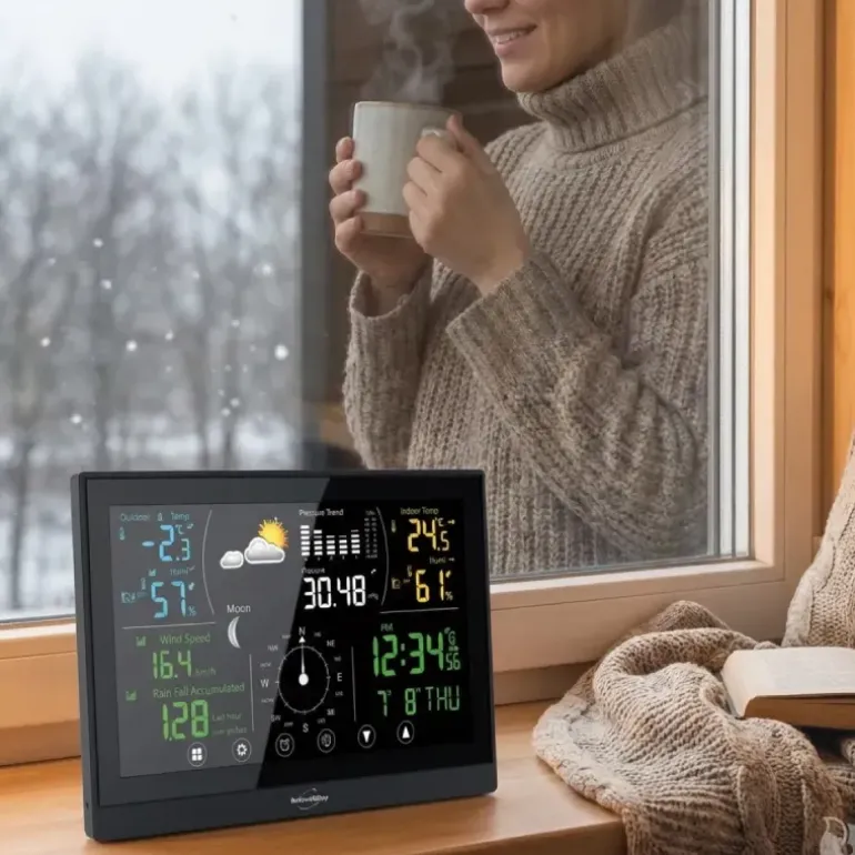 Station météo pro radiopilotée tactile Tx humidité, vitesse vent