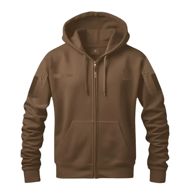 Sweat militaire Spider homme - Marron - Manches longues - Capuche - DCA France