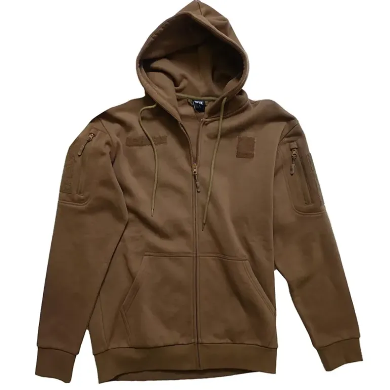 Sweat militaire Spider homme - Marron - Manches longues - Capuche - DCA France