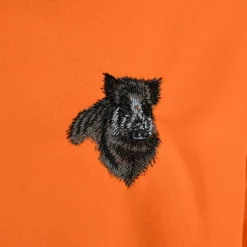 Sweat Orange Sanglier Treeland 100% Polyester Brodé de S à 3XL