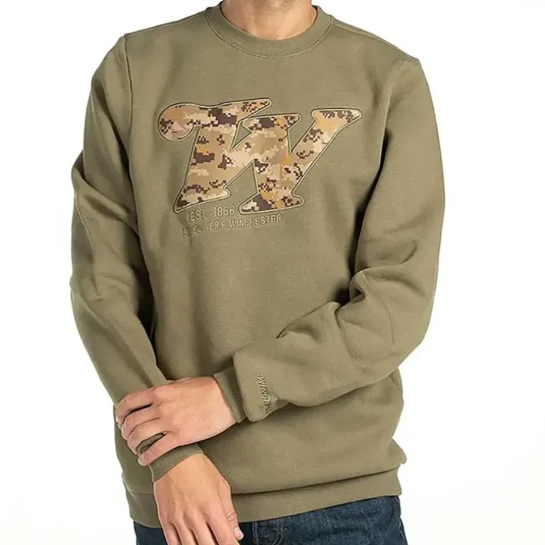 Sweat-Shirt Homme Redstone Crew Neck Kaki - Winchester®