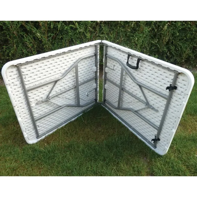 Table pliante en résine 10 couverts 180x70x74cm pieds métal