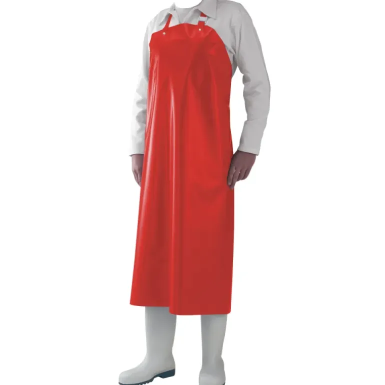 Tablier de boucher rouge 115 X 90 cm 100% polyuréthane
