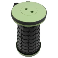 Tabouret télescopique kaki et noir réglable en hauteur de 6 à 45 cm