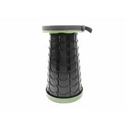 Tabouret télescopique kaki et noir réglable en hauteur de 6 à 45 cm