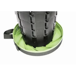 Tabouret télescopique kaki et noir réglable en hauteur de 6 à 45 cm