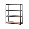 Étagère industrielle 4 niveaux 180x60x180 cm - Noire - Charge 60 kg/étagère