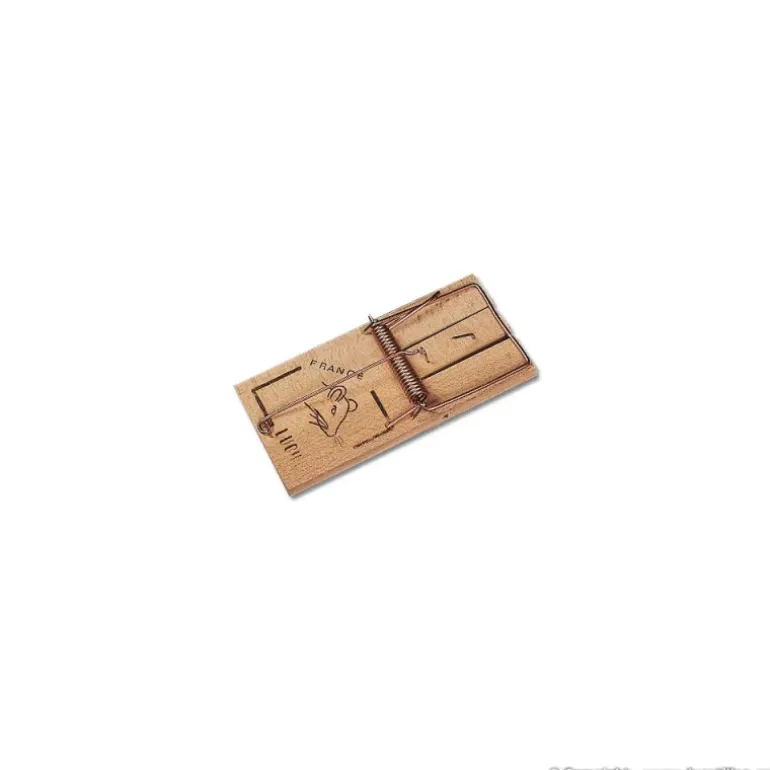 Tapette à souris en bois 4,8 X 9,7 cm