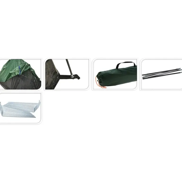 Tente 2 personnes ultra-légère 160x270x110 cm - Vert foncé