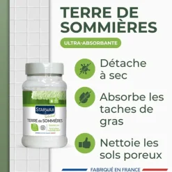 Terre de Sommières Naturelle 200g - Détachant Multi-Supports Éco-Certifié