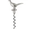 Tire-bouchon faisan en métal argenté 11cm 100g