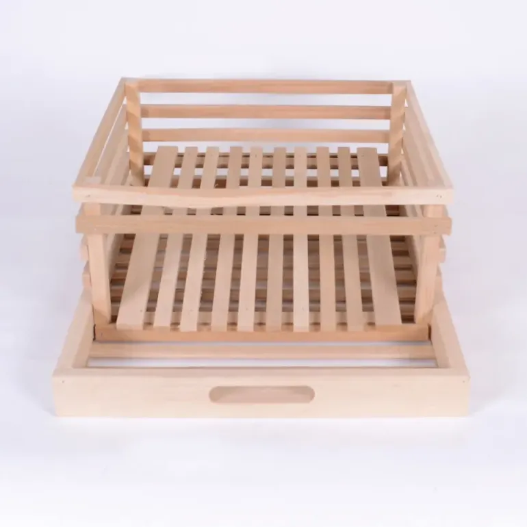 Tiroir de réserve à pomme de terre pour garde manger en bois