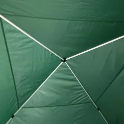 Tonnelle pliante 3x4 m en acier verte avec parois latérales