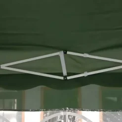 Tonnelle pliante 3x4 m en acier verte avec parois latérales