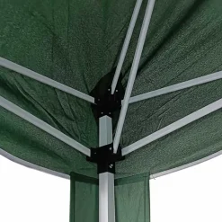 Tonnelle pliante 3x4 m en acier verte avec parois latérales