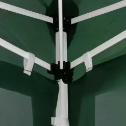 Tonnelle pliante 3x3 m en acier vert avec parois latérales