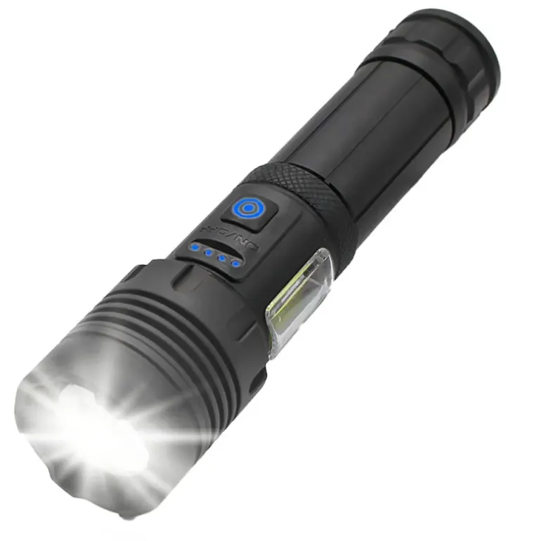 Torche Bright 2000 lumens 3 niveaux d'intensité, en alliage d'alu