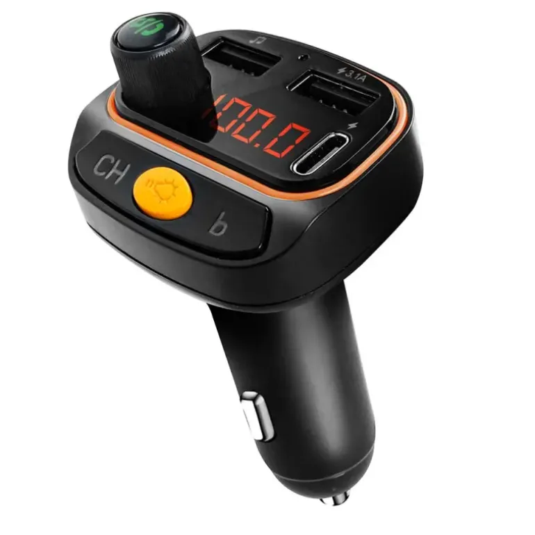 Transmetteur FM Bluetooth Auto USB Appels Musique Smartphone