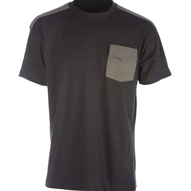 T-Shirt de travail Brooklyn coton bicolore noir / gris M à 4XL