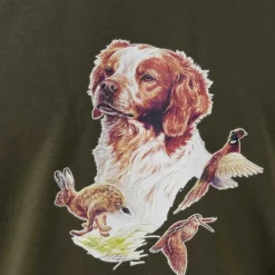 T-shirt kaki épagneul Bartavel®