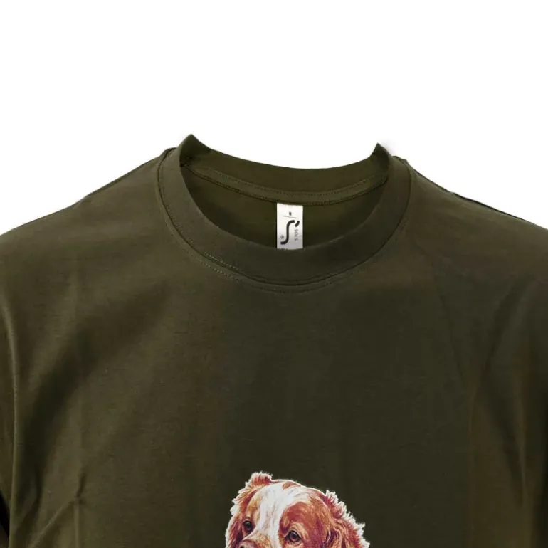 T-shirt kaki épagneul Bartavel®