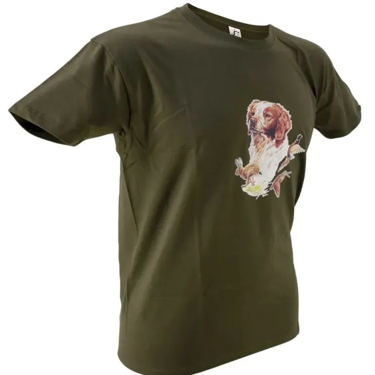 T-shirt kaki épagneul Bartavel®