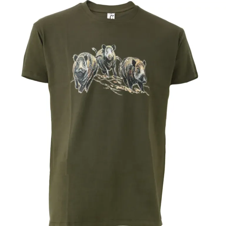 T-shirt kaki sangliers Bartavel®