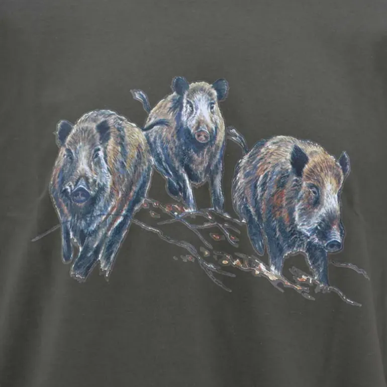 T-shirt kaki sangliers Bartavel®