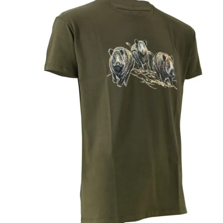 T-shirt kaki sangliers Bartavel®