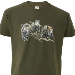 T-shirt kaki sangliers Bartavel®