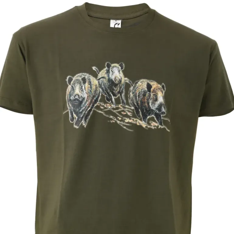T-shirt kaki sangliers Bartavel®