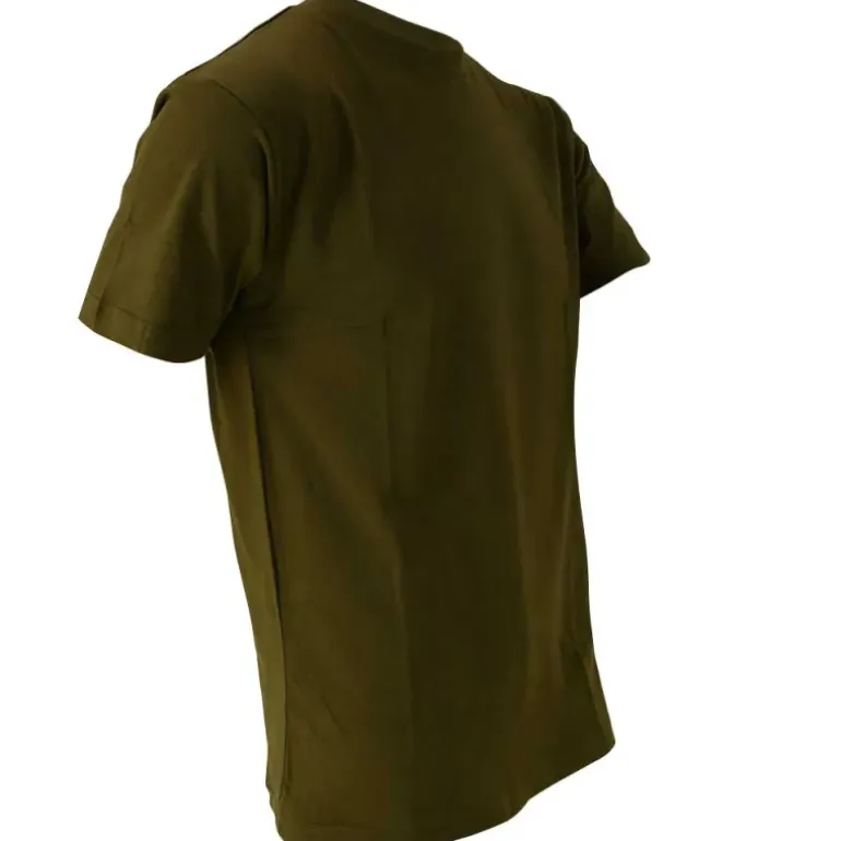 T-shirt manches courtes coupe droite 100% coton kaki S à 3XL