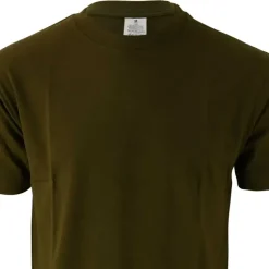 T-shirt manches courtes coupe droite 100% coton kaki S à 3XL
