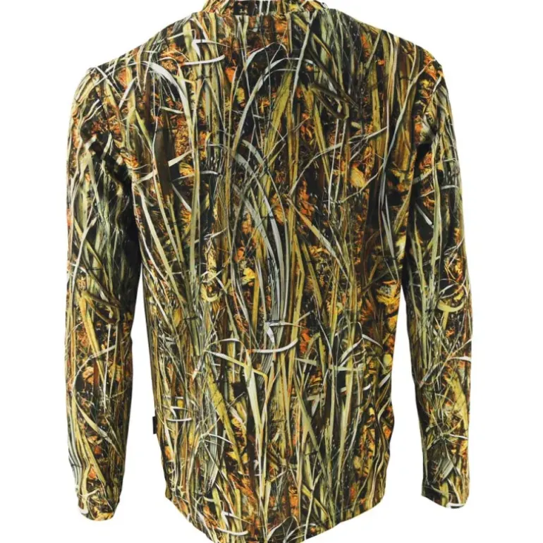T-shirt manches longues Ghost Camo roseaux Wet polyester alvéolé
