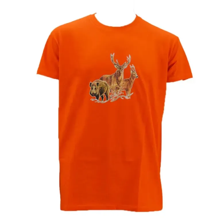 T-shirt orange grands animaux Bartavel®
