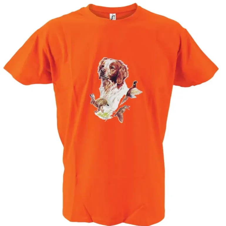 T-shirt orange épagneul Bartavel®