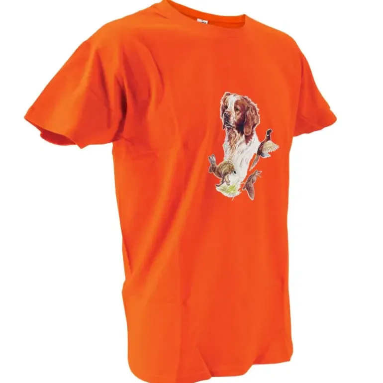 T-shirt orange épagneul Bartavel®