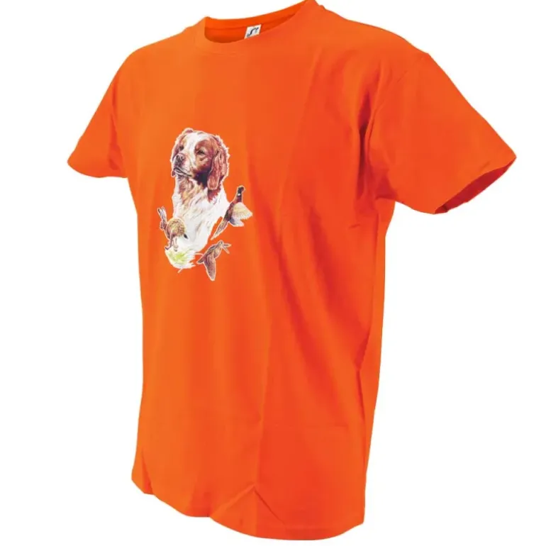 T-shirt orange épagneul Bartavel®