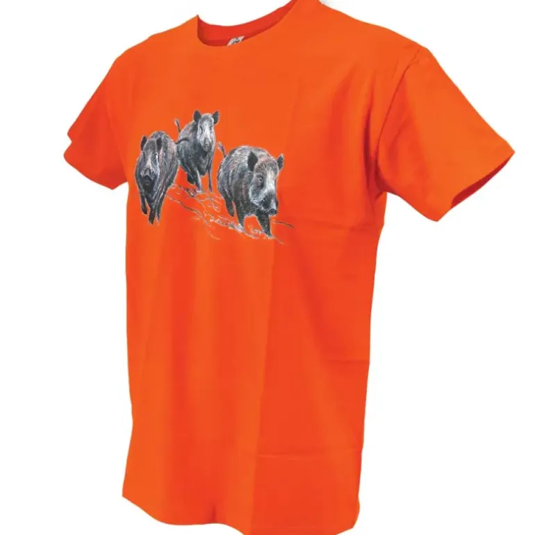 T-shirt orange sangliers Bartavel®