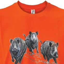T-shirt orange sangliers Bartavel®