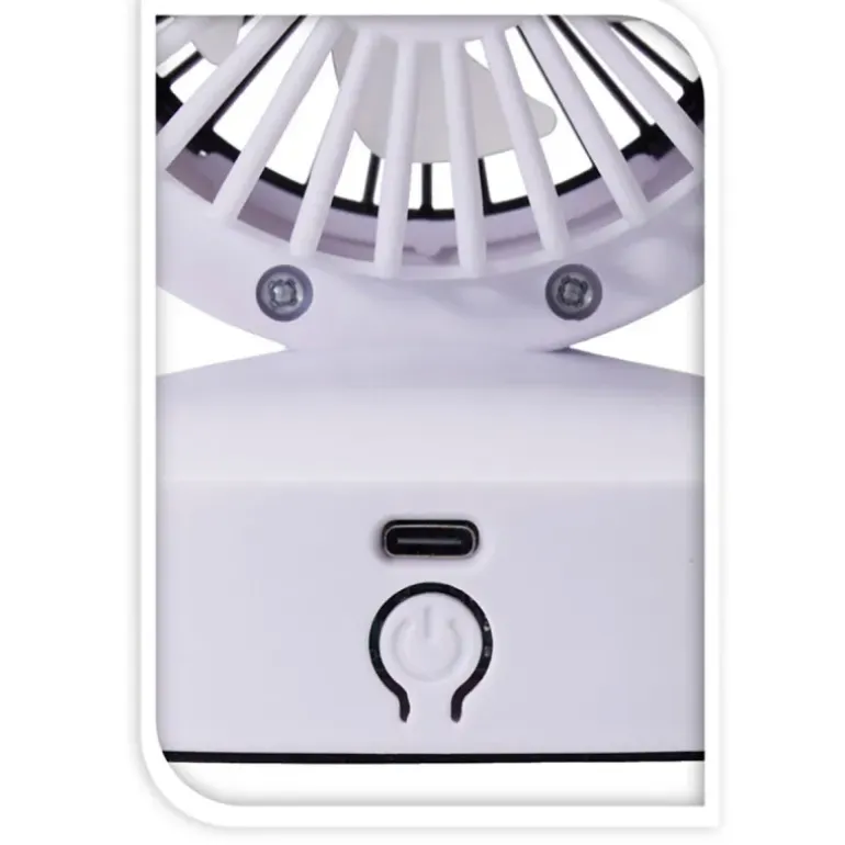 Ventilateur de table rechargeable 3 sorties - Blanc 3W