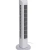 Ventilateur tour pivotant 45W - 80 cm - 3 vitesses - Blanc