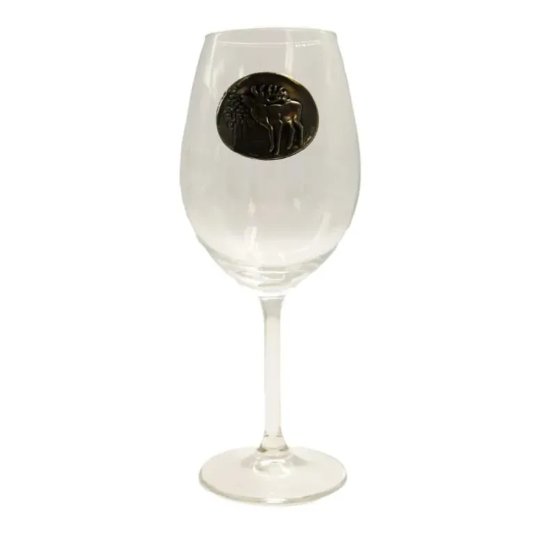 Verres à vin 360 ml décor étain relief de gibiers 6 pièces