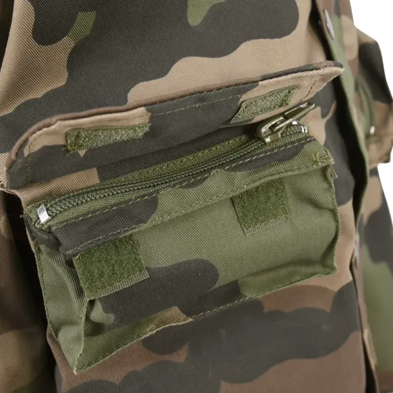 Veste chasse fermeture glissière coton polyester camo 6 à 16 ans