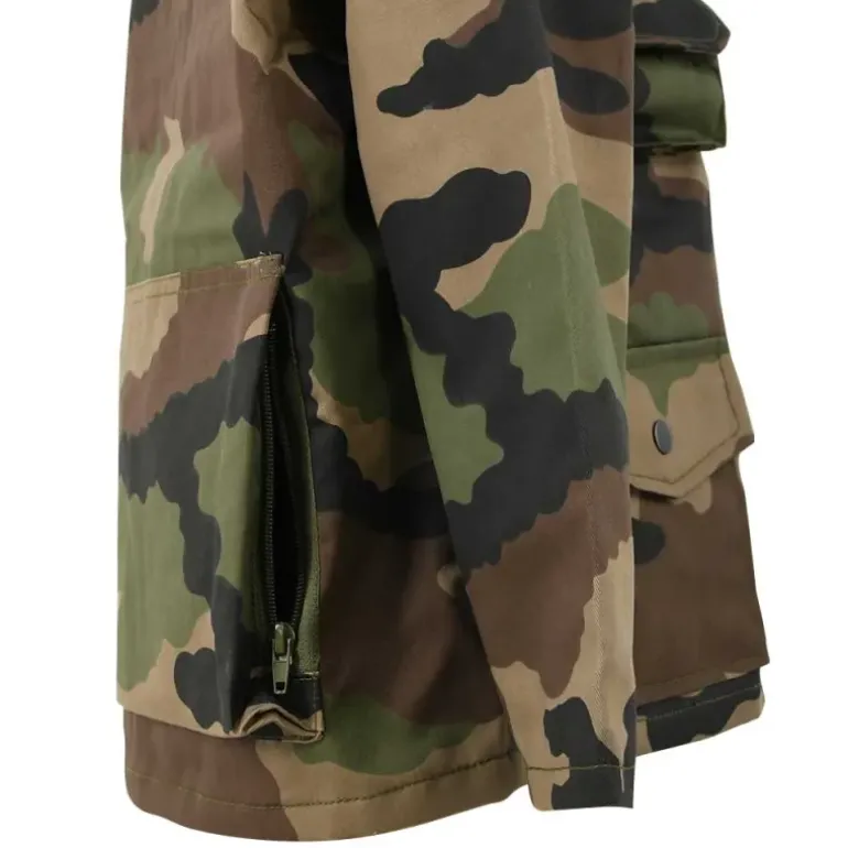 Veste chasse fermeture glissière coton polyester camo 6 à 16 ans