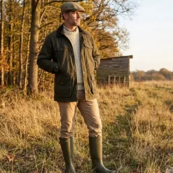 Veste cirée 1919 isolation thermique coton ciré vert kaki S à 3XL