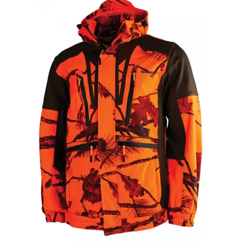 Veste de chasse softshell SL TEX orange camo