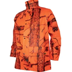 Veste de pluie Treeland étanche camo orange blaze M à 4XL