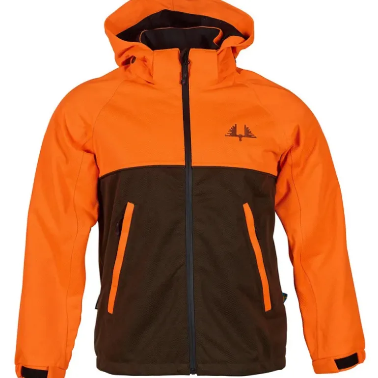 Veste enfant imperméable Ridge polyester orange vert 6 à 16 ans
